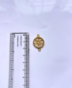 Alternative view of Dotted Sun Mandala Connector Brass Special Charms