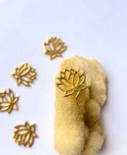 Fanciful Golden Lotus Petal Brass Special Charms