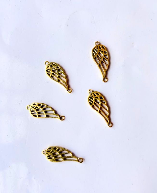 Delicate Angel Wing Connector Brass Special Charms - Image 2
