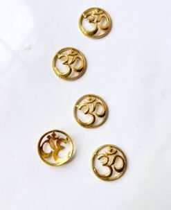 Alternative view of Revered Om Symbol Circle Pendant Brass Special Charms