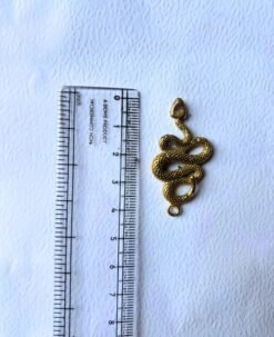 Alternative view of Textured Winding Snake Pendant Brass Special Charms