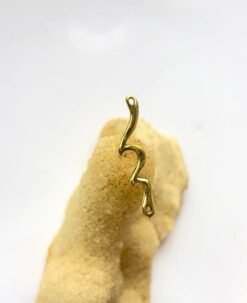 Abstract Snake Curve Flow Brass Special Charms