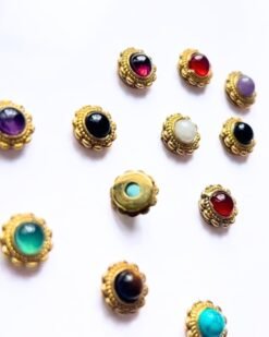 9mm Minimalist Floral Grooved Connectors for Micro Macrame