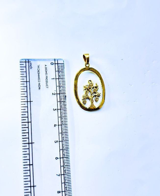 1/3/10 Pieces Tree of Life Oval Brass Pendant - Image 3