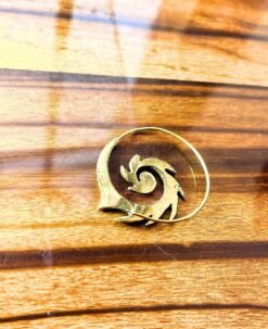 Alternative view of 5/20 Pairs Spiral Flame Hoop Brass Earrings