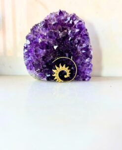 5/20 Pairs Sun Spiral Brass Earrings