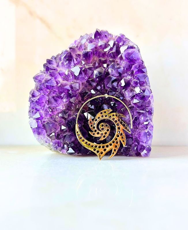 5/20 Pairs Swirl Pattern Hoop Brass Earrings