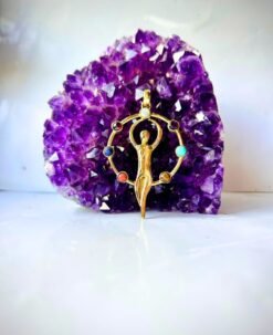 1/3/10 Pieces Goddess Chakra Brass Pendant