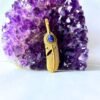 1/3/10 Pieces Feather Blue Stone Brass Pendant