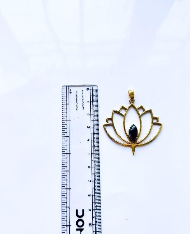 1/3/10 Pieces Lotus Flower Brass Pendant - Image 3