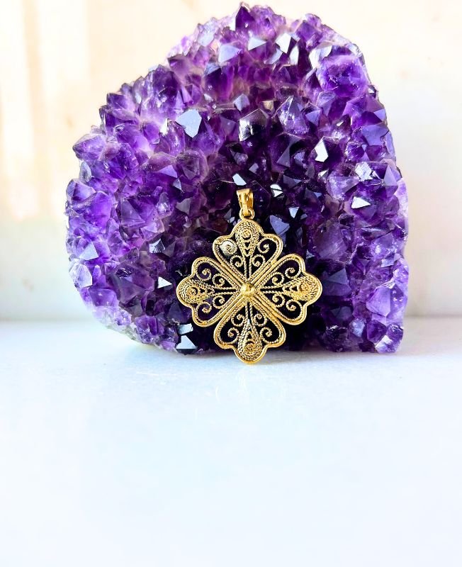 1/3/10 Pieces Quadratic Filigree Leaf Brass Pendant