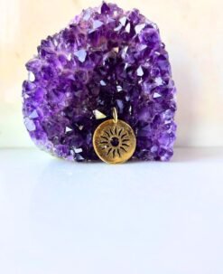 1/3/10 Pieces Sunburst Round Brass Pendant