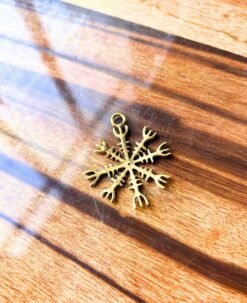 Alternative view of 1/3/10 Pieces Snowflake Mandala Brass Pendant