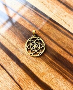 Alternative view of 1/3/10 Pieces Interlocking Geometric Mandala Brass Pendant