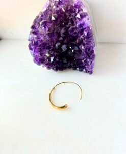 5/20 Pairs Minimalist Textured Spiral Brass Earrings