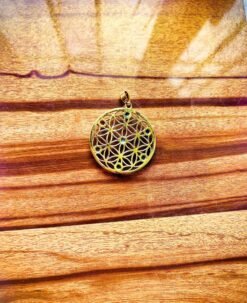 Alternative view of 1/3/10 Pieces Disc Crystal Geometry Brass Pendant