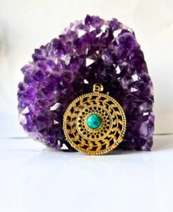 1/3/10 Pieces Filigree Turquoise Brass Pendant