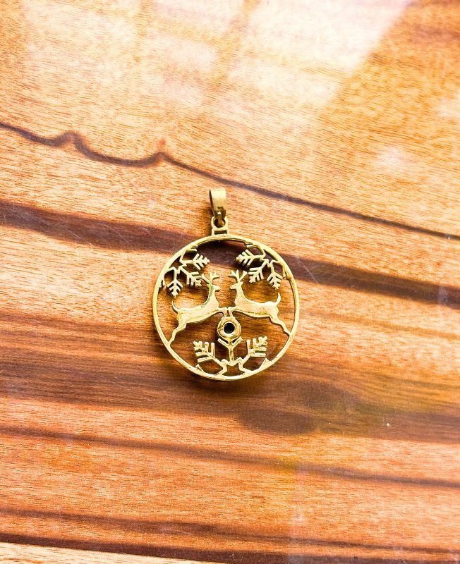1/3/10 Pieces Life of Deer & Tree Brass Pendant - Image 2