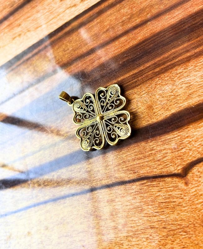 1/3/10 Pieces Quadratic Filigree Leaf Brass Pendant - Image 2