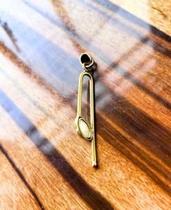 Alternative view of 1/3/10 Pieces Vertical Bar Oval Brass Pendant