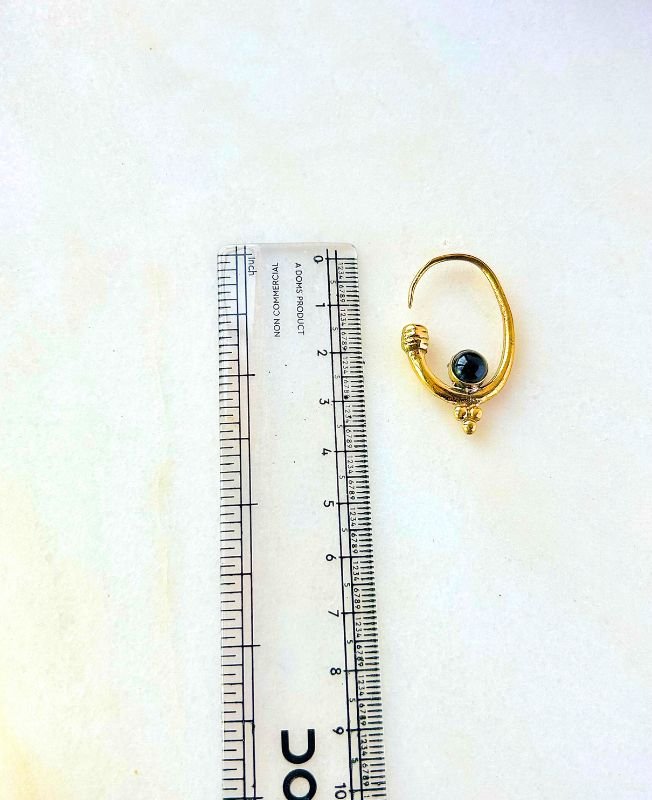 5/20 Pairs Black Tribal Spiral Brass Earrings - Image 3