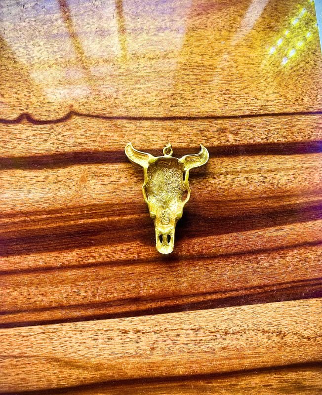 1/3/10 Pieces Horned Bull Skull Brass Pendant - Image 2