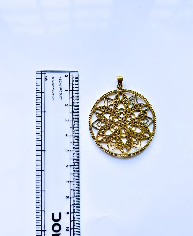 1/3/10 Pieces Stunning Round Petal Brass Pendant - Image 3