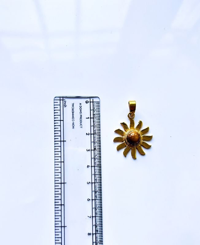 1/3/10 Pieces Minimalist Sun Flower Brass Pendant - Image 2