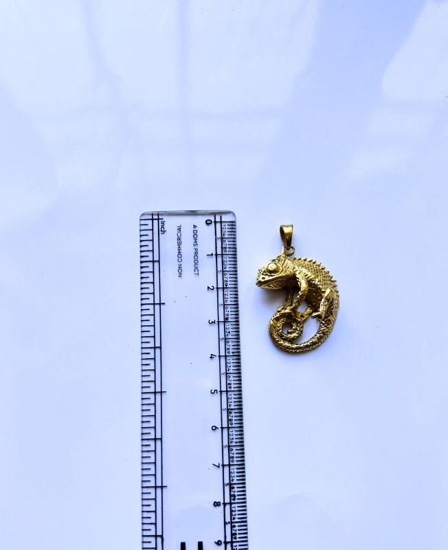 1/3/10 Pieces Unique Chameleon Brass Pendant - Image 3