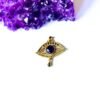 1/3/10 Pieces Blue Gemstone Eye Brass Pendant