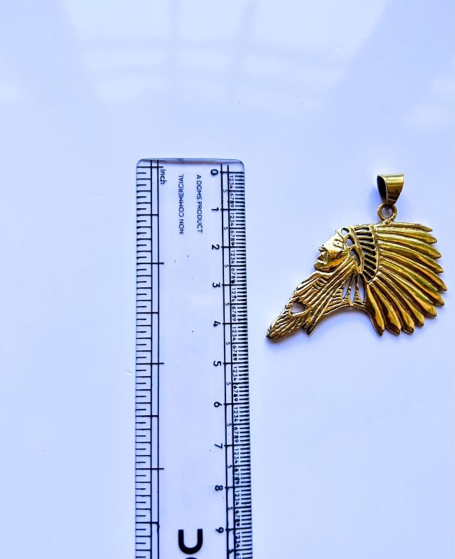 1/3/10 Pieces Tribal Chief Brass Pendant - Image 3