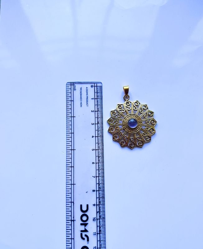 1/3/10 Pieces Lavender Mandala Brass Pendant - Image 3