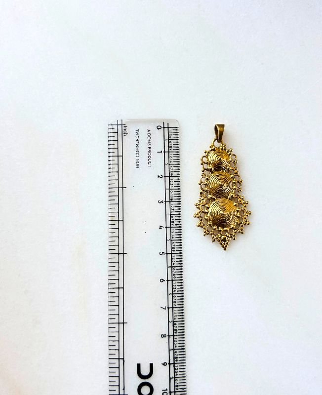1/3/10 Pieces Filigree Shield Brass Pendant - Image 3