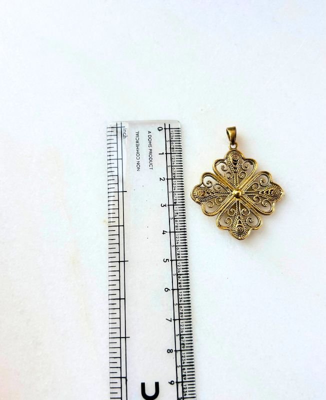 1/3/10 Pieces Quadratic Filigree Leaf Brass Pendant - Image 3