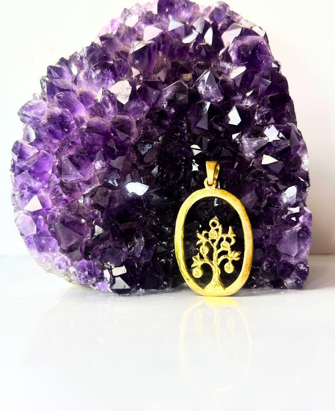 1/3/10 Pieces Tree of Life Oval Brass Pendant