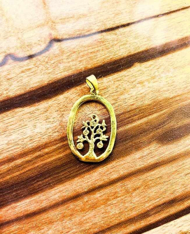1/3/10 Pieces Tree of Life Oval Brass Pendant - Image 2