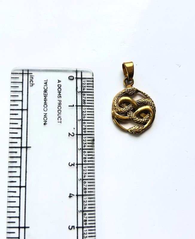 1/3/10 Pieces Double Serpent Infinity Brass Pendant - Image 3