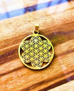 Alternative view of 1/3/10 Pieces Intricately Flower Brass Pendant