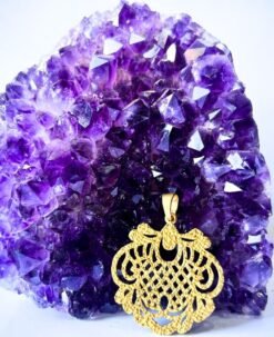 1/3/10 Pieces Round Filigree Brass Pendant