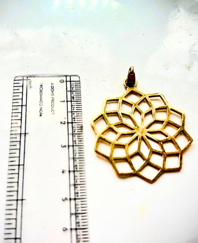1/3/10 Pieces Geometric Floral Pattern Brass Pendant - Image 3