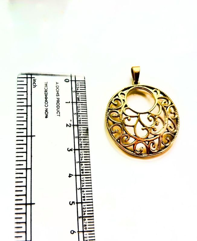 1/3/10 Pieces Swirling Filigree Brass Pendant - Image 3