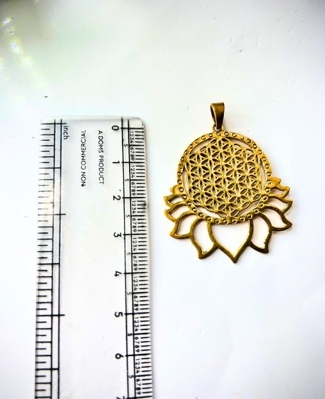 1/3/10 Pieces Lotus Flower Brass Pendant - Image 3