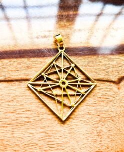 Alternative view of 1/3/10 Pieces Rhombus Leaf Brass Pendant