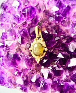 1/3/10 Pieces Green Gemstone Brass Pendant