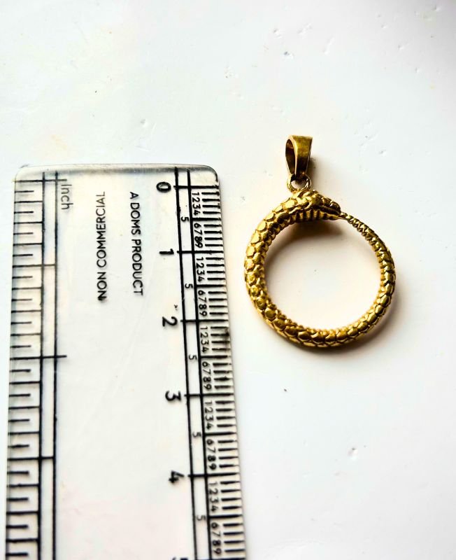 1/3/10 Pieces Ouroboros Snake Brass Pendant - Image 3