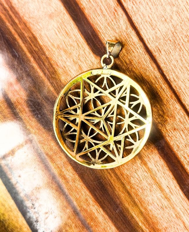 1/3/10 Pieces Big Floral Latticework Brass Pendant - Image 2