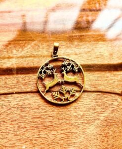 Alternative view of 1/3/10 Pieces Deer and Tree Brass Pendant