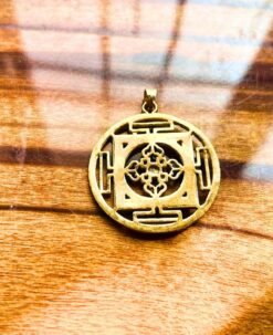 Alternative view of 1/3/10 Pieces Central Floral Mandala Brass Pendant
