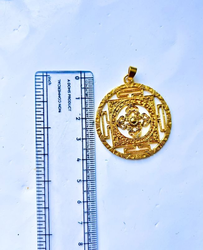 1/3/10 Pieces Central Floral Mandala Brass Pendant - Image 3