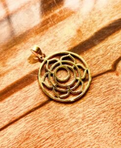 Alternative view of 1/3/10 Pieces Lotus Geometry Brass Pendant